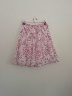 Pink and white A-Line skirt - size 4